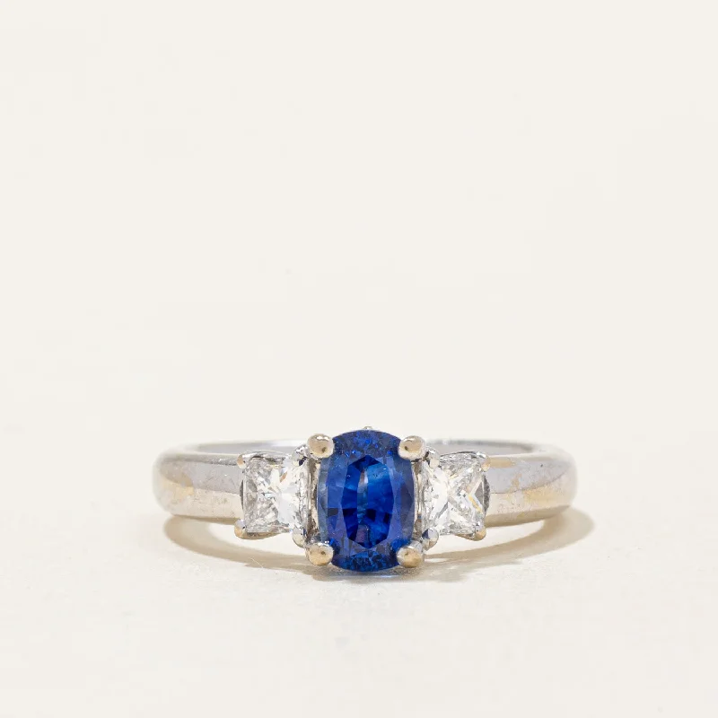 Personalized Engraved Jewelry For Meaningful Gifts Sapphire & Diamond Ring | 1.00ct, 0.39ctw | SZ 4.75 | Personalized Engraved Jewelry For Meaningful Gifts Sapphire & Diamond Ring | 1.00ct, 0.39ctw | SZ 4.75 |