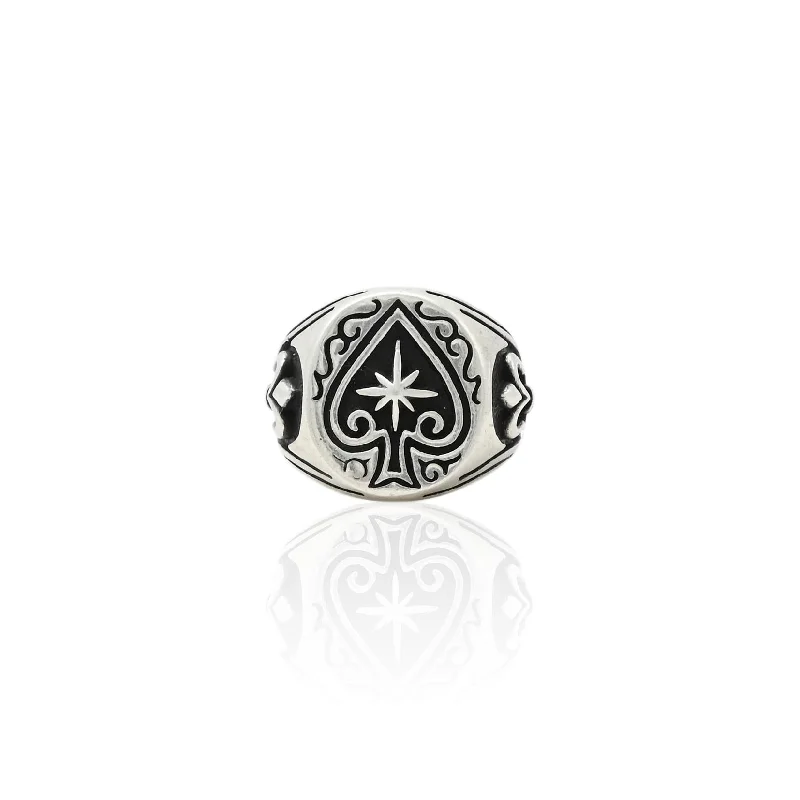 Shop Modern Jewelry Collections With Exclusive Discounts Silver "Design Of Hole Cards Craze" Boys Ring Shop Modern Jewelry Collections With Exclusive Discounts Silver "Design Of Hole Cards Craze" Boys Ring