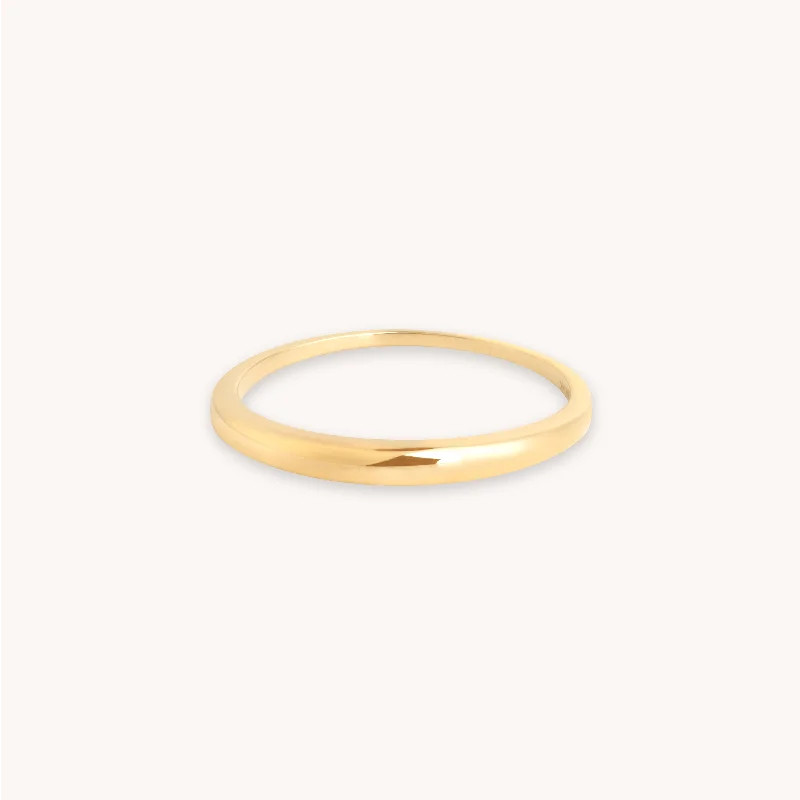 Shop Jewelry That Shines Without The High Price Dome Ring in Solid Gold