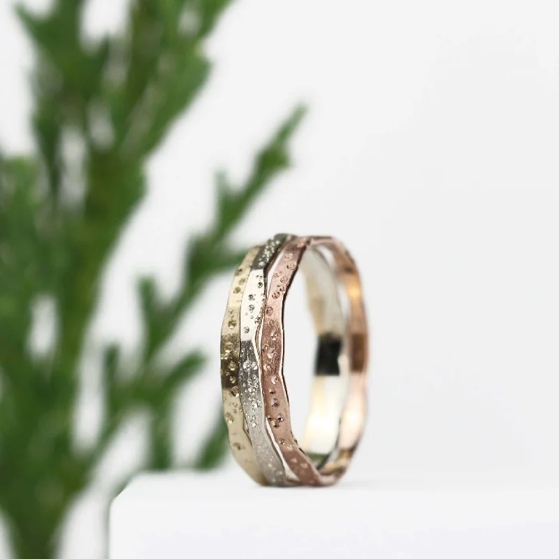 Don't Miss These Dazzling Jewelry Discounts Three Stardust Stacking Bands 14k Gold Don't Miss These Dazzling Jewelry Discounts Three Stardust Stacking Bands 14k Gold