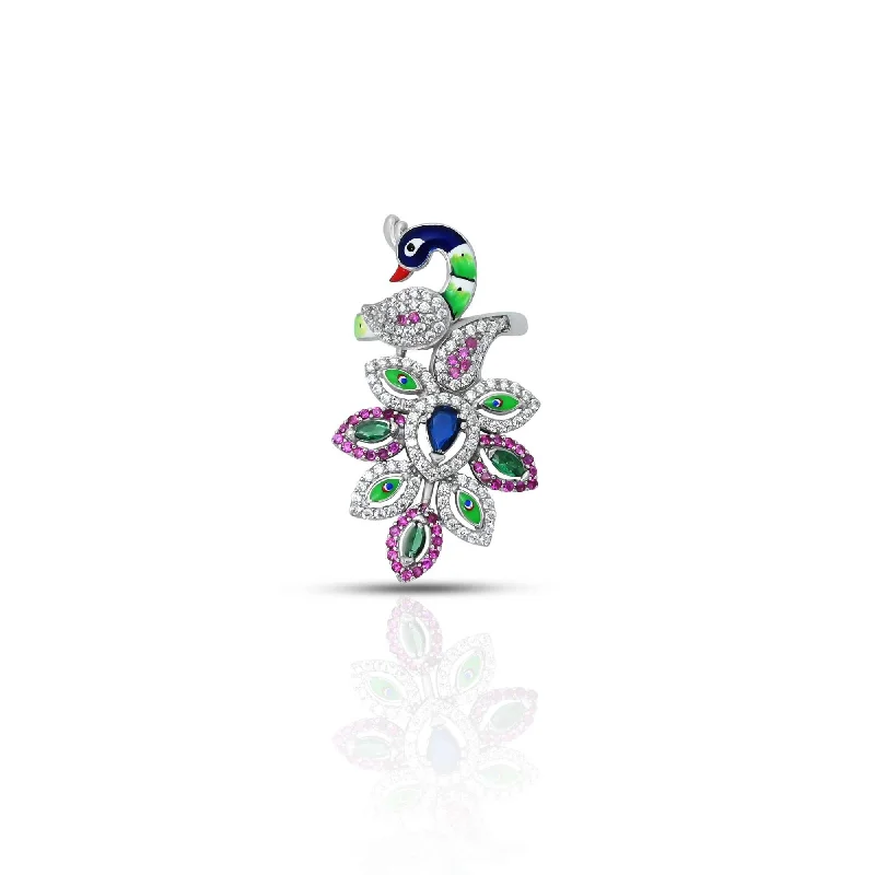 Luxury Jewelry Sale – Elegant Styles At Unbeatable Prices Sterling Silver Peacock and Leaf Design Ring for Girls Luxury Jewelry Sale – Elegant Styles At Unbeatable Prices Sterling Silver Peacock and Leaf Design Ring for Girls