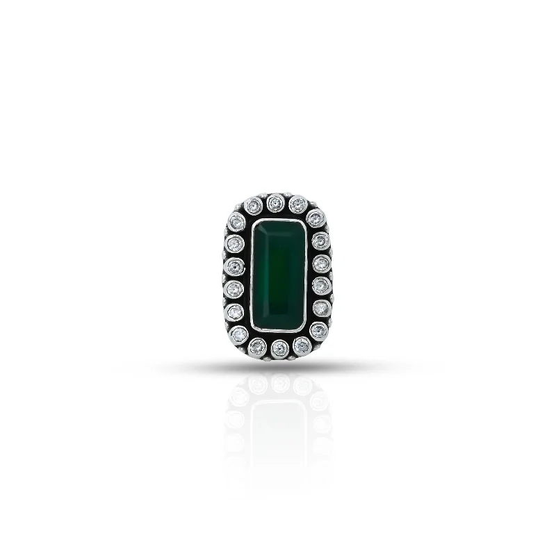 Must-Have Jewelry At Unbelievable Discounts Sterling Silver Rectangle Green Color Stone Ring for Girls Must-Have Jewelry At Unbelievable Discounts Sterling Silver Rectangle Green Color Stone Ring for Girls