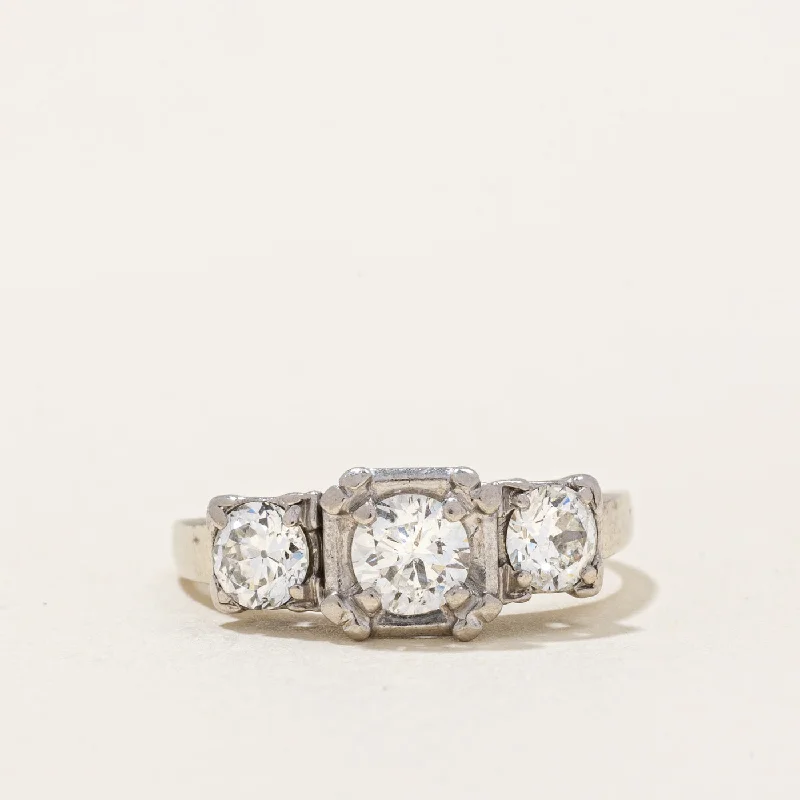 Fashion-Forward Jewelry At Incredible Prices Three Stone Diamond Ring | 0.85ctw | SZ 5.25 | Fashion-Forward Jewelry At Incredible Prices Three Stone Diamond Ring | 0.85ctw | SZ 5.25 |