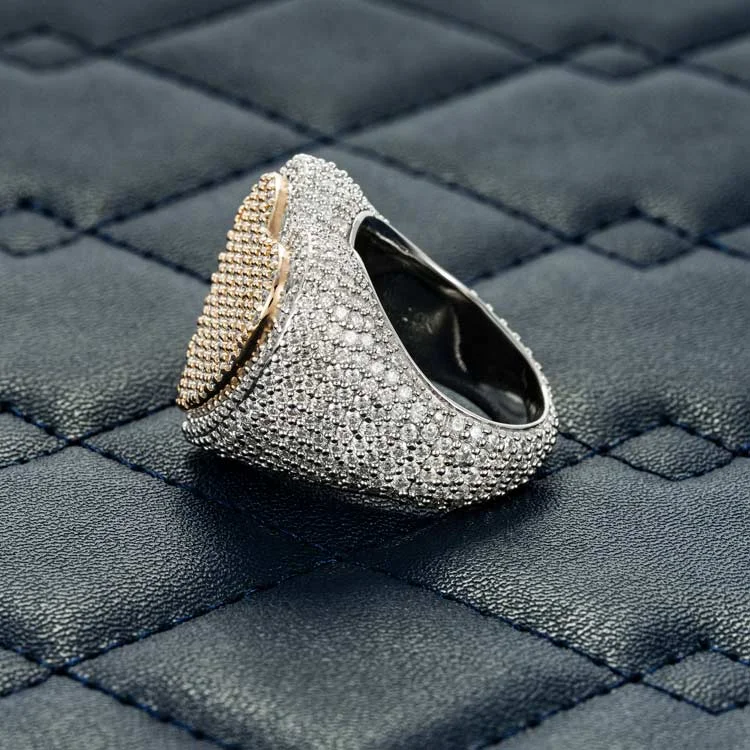 Shop Modern Jewelry Collections With Exclusive Discounts Two Tone Moissanite Heart Shaped Ring - Vermeil Gold Shop Modern Jewelry Collections With Exclusive Discounts Two Tone Moissanite Heart Shaped Ring - Vermeil Gold
