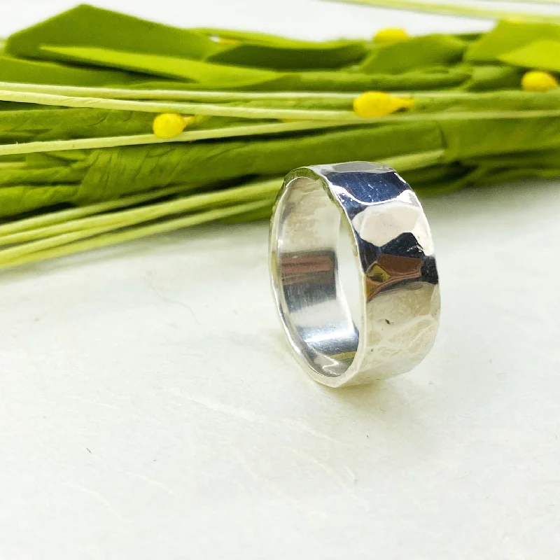 Affordable Luxury Jewelry For Every Occasion Wide Ripple Hammered Ring
