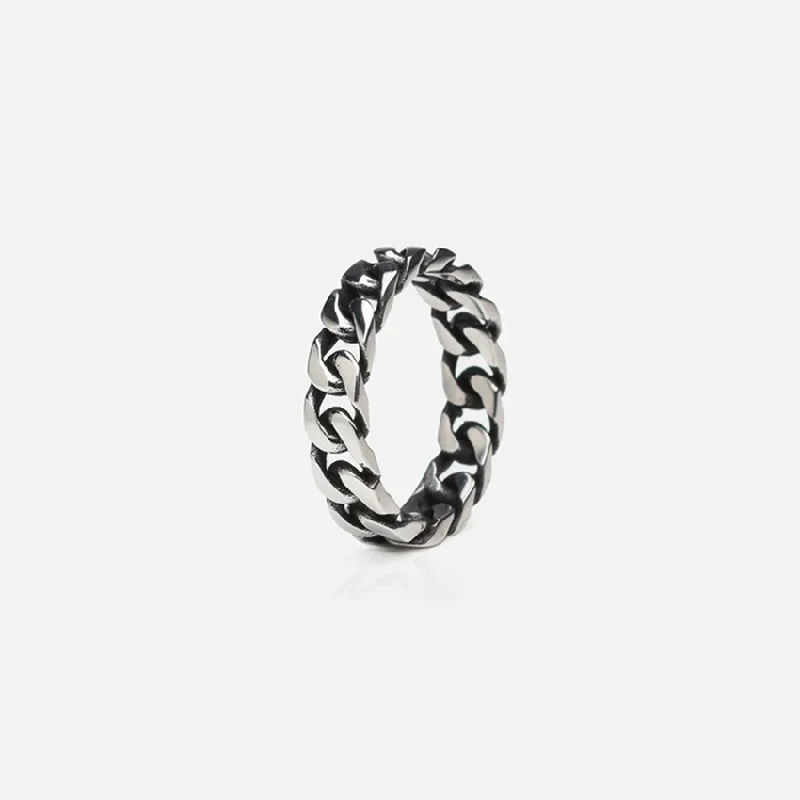 Special Offers On Handcrafted And Designer Jewelry Cuban Link ring - White Gold