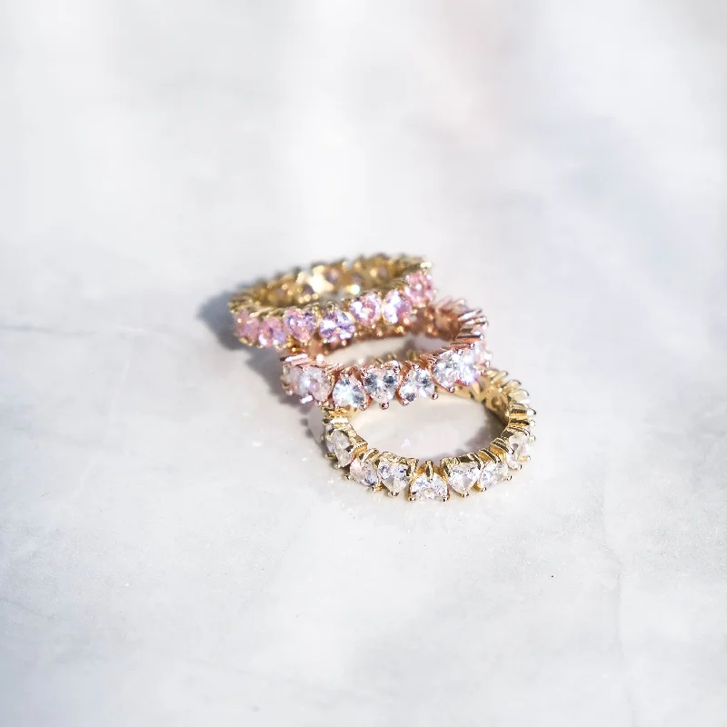 Bestselling Jewelry At Special Promotional Rates Heart Cut Eternity Ring - Gold