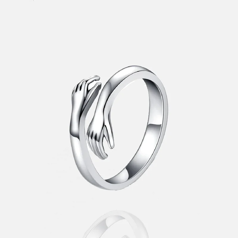 Seasonal Jewelry Deals – Elevate Your Style Hug ring - White Gold