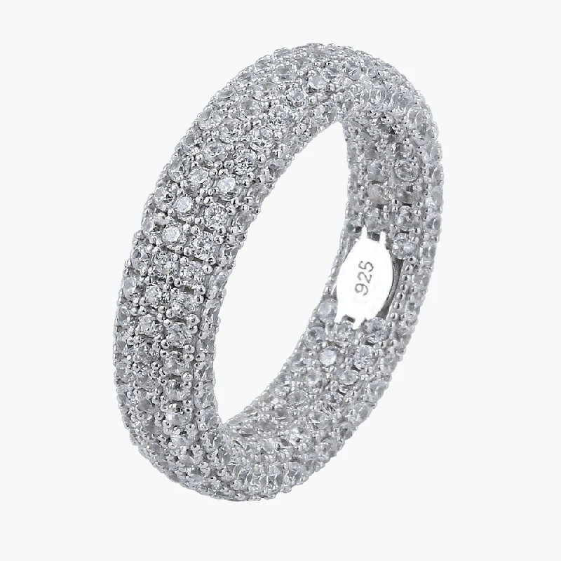 High-End Sparkle, Low-End Prices – Jewelry Sale Live Iced out VVS Ring - White Gold