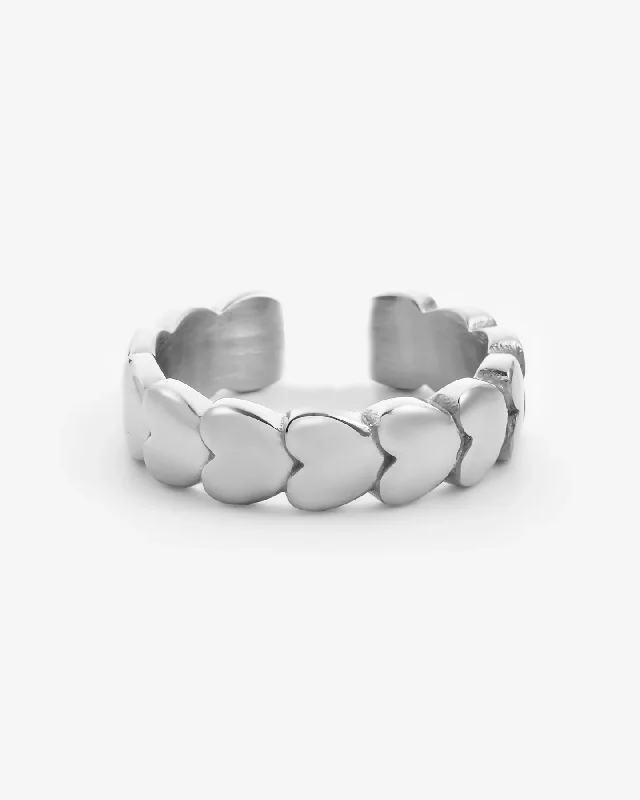 Celebrate With Sparkle – Jewelry Sale Now Live Infinity Adjustable Heart Ring - White Gold Celebrate With Sparkle – Jewelry Sale Now Live Infinity Adjustable Heart Ring - White Gold