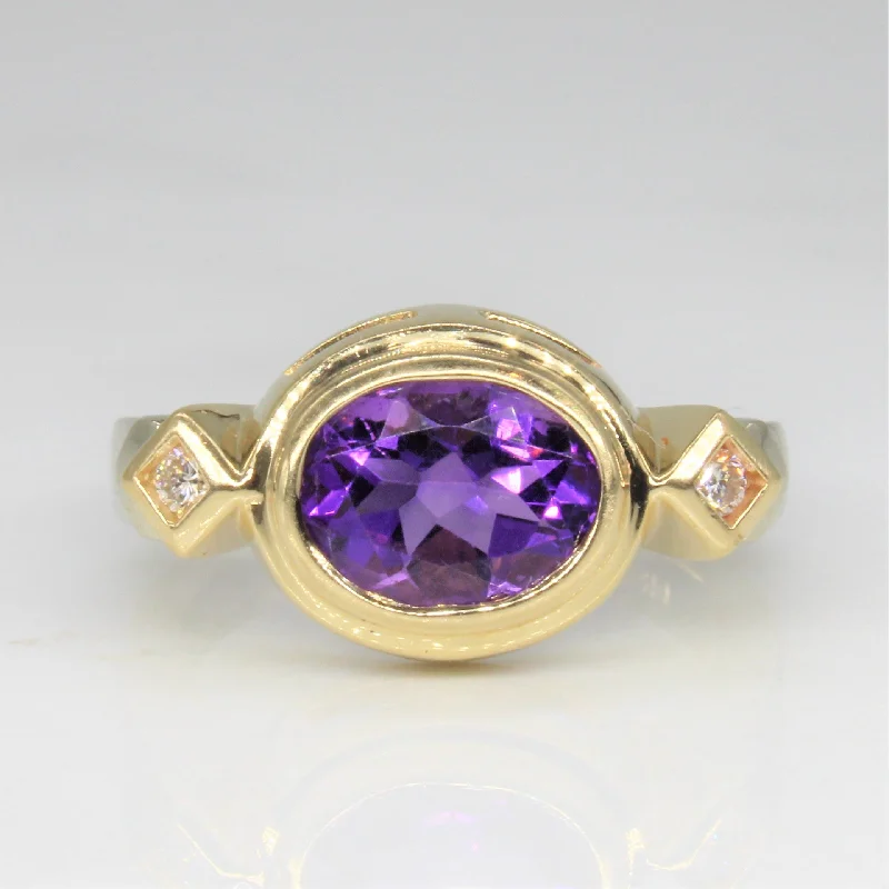 Holiday Jewelry Sale – Perfect Gifts At Great Prices East West Amethyst & Diamond Ring | 1.50ct, 0.06ctw | SZ 6.5 | Holiday Jewelry Sale – Perfect Gifts At Great Prices East West Amethyst & Diamond Ring | 1.50ct, 0.06ctw | SZ 6.5 |