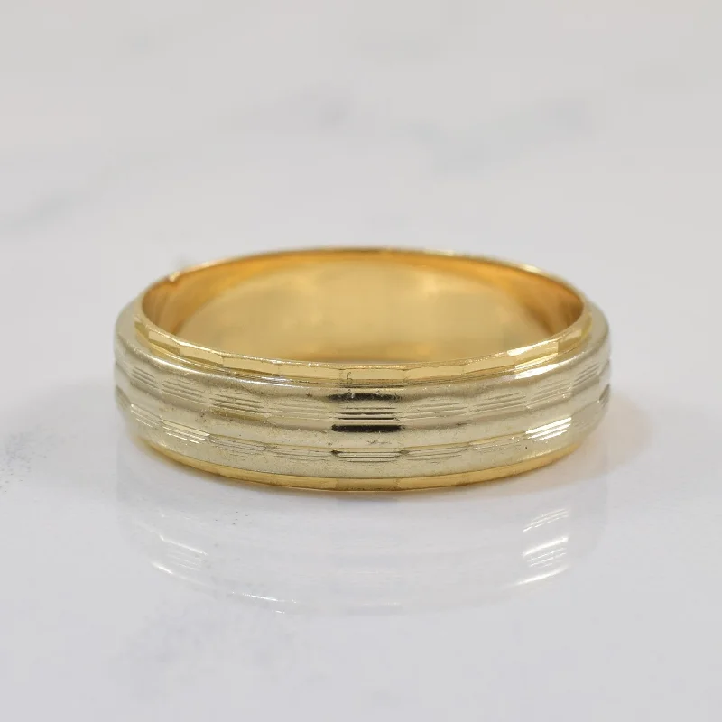 Personalized Jewelry Sale – Meaningful Gifts At Great Prices 'Birks' Two Tone Textured Band | SZ 7 |