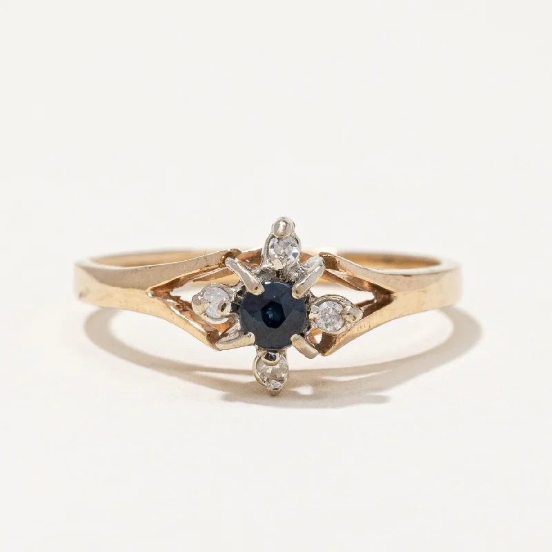 Huge Savings On Timeless Jewelry Collections Blue Sapphire & Diamond Ring | 0.12ct, 0.04ctw | SZ 5.25 |