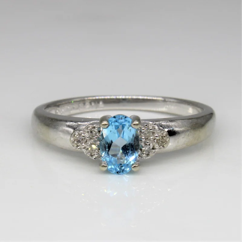 Stunning Statement Jewelry, Unbeatable Discounts Blue Topaz & Diamond Ring | 0.40ct, 0.02ctw | SZ 6.5 | Stunning Statement Jewelry, Unbeatable Discounts Blue Topaz & Diamond Ring | 0.40ct, 0.02ctw | SZ 6.5 |