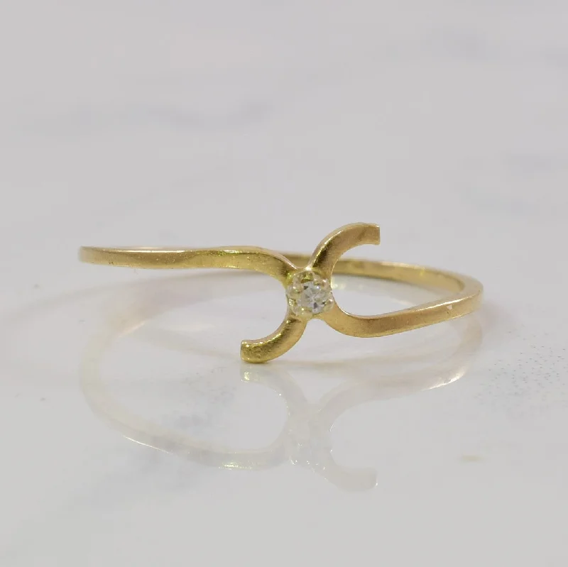 The Perfect Jewelry Piece At The Perfect Discount Bypass Solitaire Diamond Ring | 0.01ct | SZ 5.25 |