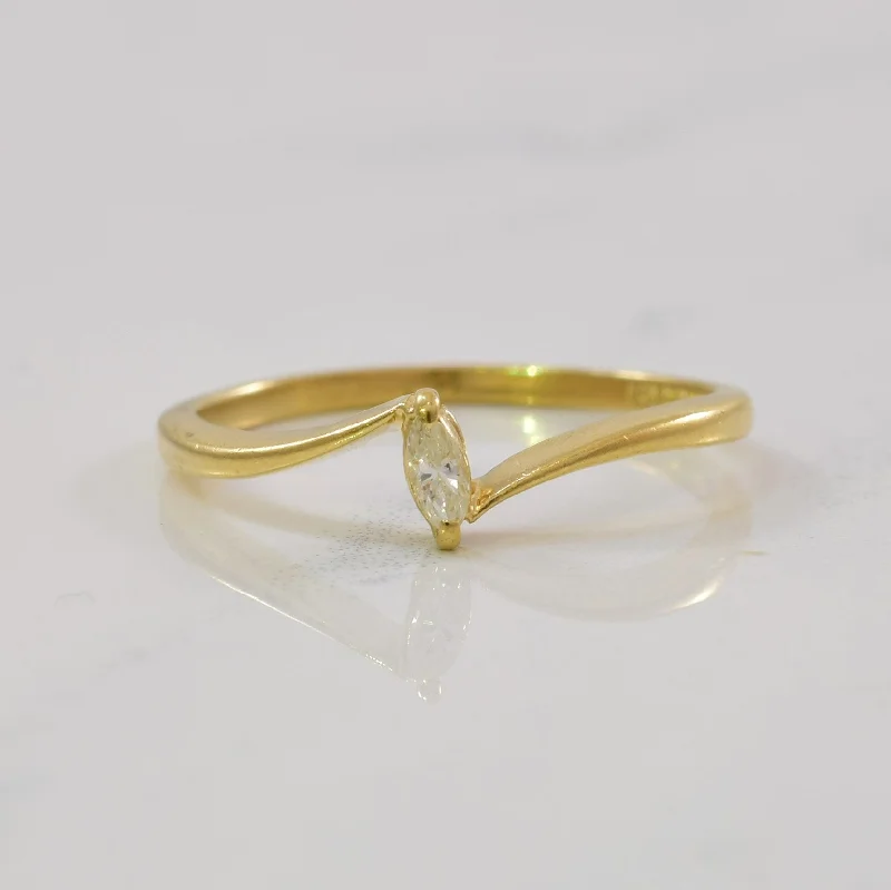 Timeless Elegance, Temporary Discounts – Act Fast Marquise Bypass Diamond Ring | 0.03ct | SZ 5.5 |