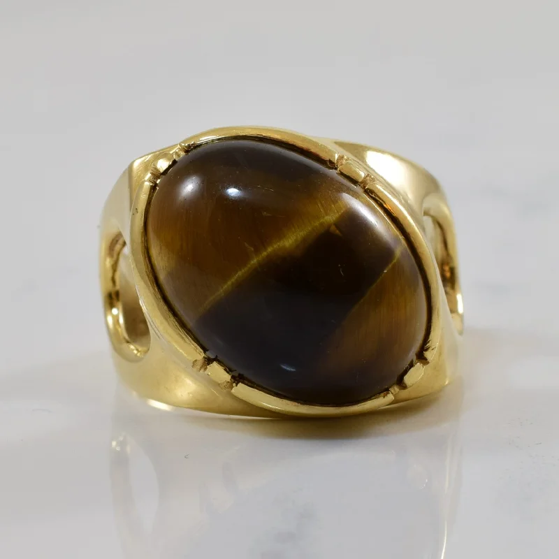 Shop Stylish Jewelry Now And Save Big Tigers Eye Slant Set Cabochon Ring | 11.22ct | SZ 10 | Shop Stylish Jewelry Now And Save Big Tigers Eye Slant Set Cabochon Ring | 11.22ct | SZ 10 |