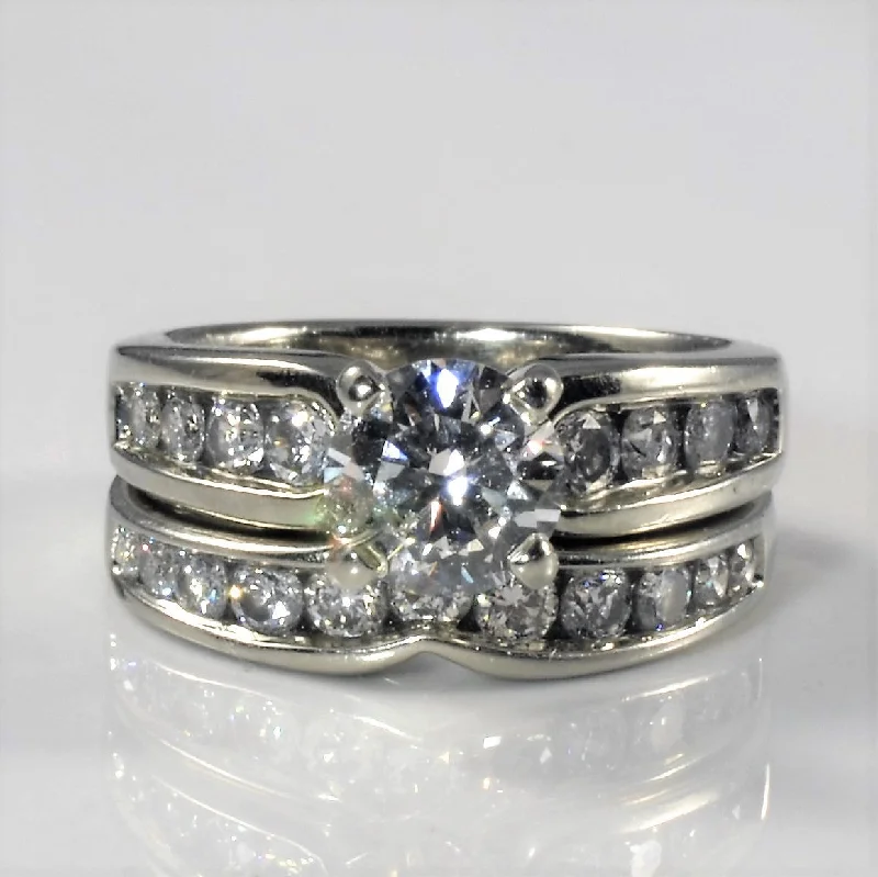 Don't Miss These Dazzling Jewelry Discounts Channel Set Diamond Wedding Set | 1.62ctw | SZ 4.5 |