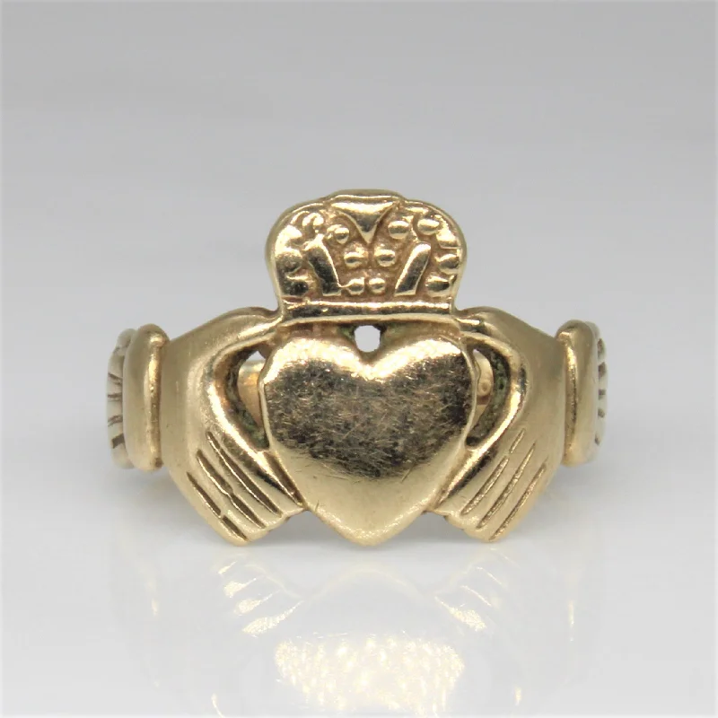 Handcrafted Jewelry Sale – Unique Designs At Low Prices 9k Yellow Gold Claddagh Ring | SZ 4.25 | Handcrafted Jewelry Sale – Unique Designs At Low Prices 9k Yellow Gold Claddagh Ring | SZ 4.25 |