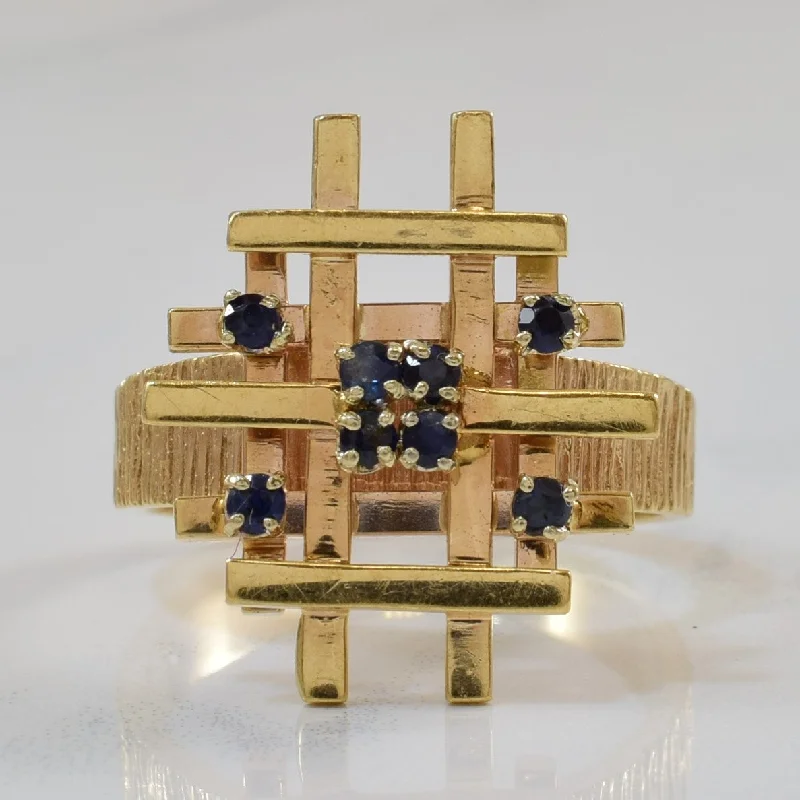 Buy More, Save More On Stunning Jewelry Designs Sapphire Grid Cocktail Ring | 0.35ctw | SZ 10 | Buy More, Save More On Stunning Jewelry Designs Sapphire Grid Cocktail Ring | 0.35ctw | SZ 10 |