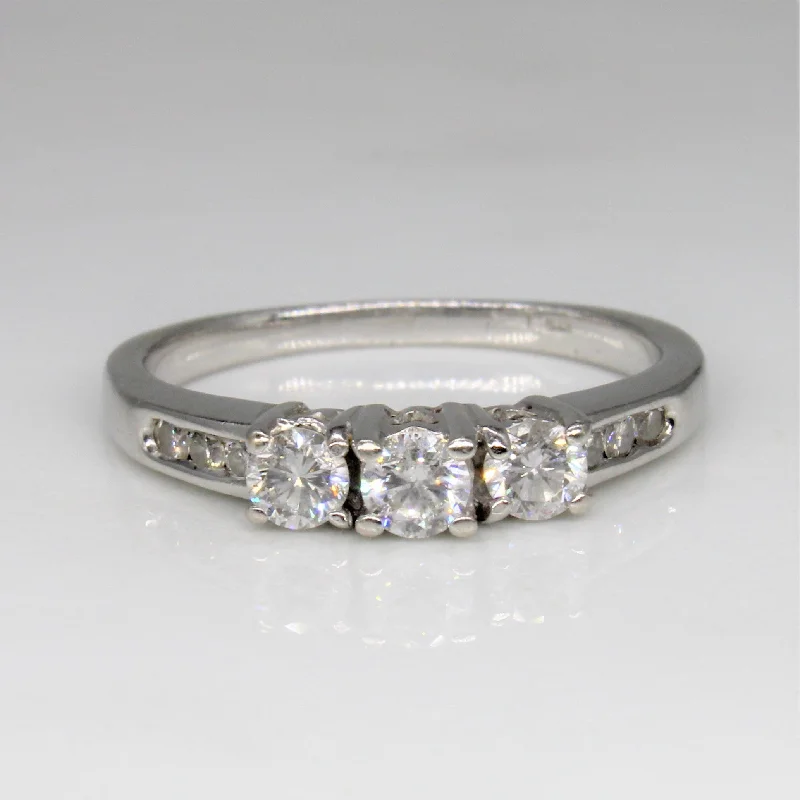 Fashion-Forward Geometric Jewelry For Contemporary Style Diamond Journey Ring | 0.50ctw | SZ 5.75 | Fashion-Forward Geometric Jewelry For Contemporary Style Diamond Journey Ring | 0.50ctw | SZ 5.75 |