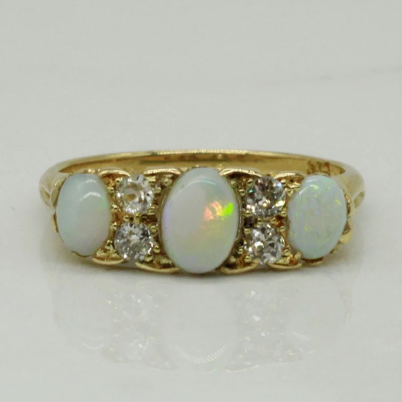 High-End Jewelry, Now More Affordable Than Ever Edwardian Opal Ring | 0.70ctw, 0.24ctw | SZ 7 |