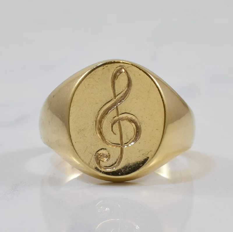 Limited-Time Jewelry Sale – Don't Miss These Deals Treble Clef Signet Ring | SZ 8 |
