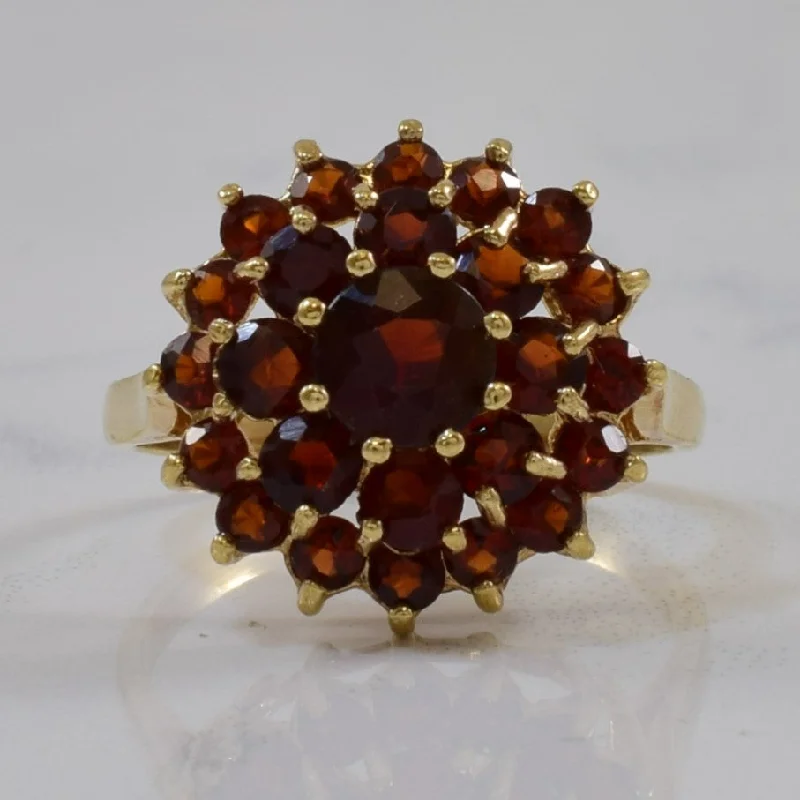 Discounted Jewelry For A Glamorous Look Garnet Cluster Cocktail Ring | 2.00ctw | SZ 5 |