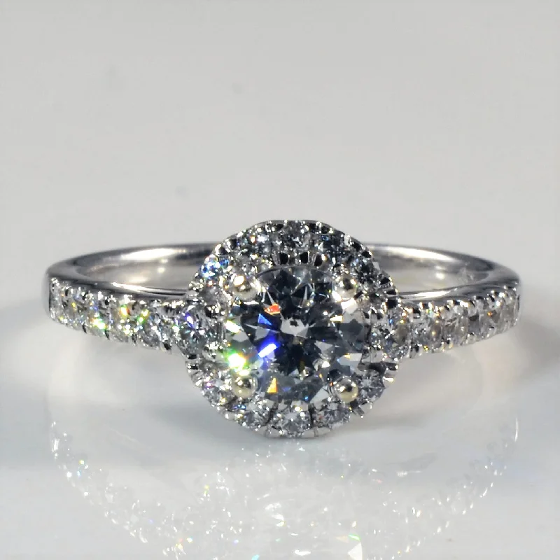 Buy More, Save More – Special Jewelry Discounts Low Profile Halo Diamond Engagement Ring | 0.85ctw | SZ 3 | Buy More, Save More – Special Jewelry Discounts Low Profile Halo Diamond Engagement Ring | 0.85ctw | SZ 3 |