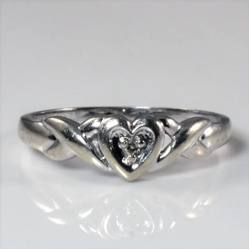 Affordable Gold-Plated Jewelry For Modern Fashion Twisted Heart Diamond Promise Ring | 0.02ct | SZ 6.25 | Affordable Gold-Plated Jewelry For Modern Fashion Twisted Heart Diamond Promise Ring | 0.02ct | SZ 6.25 |