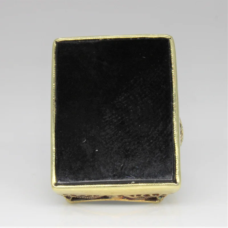 Grab Exquisite Jewelry At The Lowest Prices 1930s Onyx Ring | 4.75ct | SZ 3.25 |