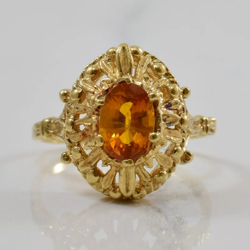 Shop Dazzling Jewelry At The Best Prices Orange Sapphire Cocktail Ring | 1.50ct | SZ 8.75 |