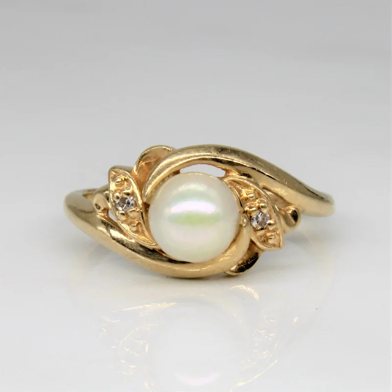 Fashion-Forward Jewelry At Incredible Prices Pearl & Diamond Ring | 0.02ctw | SZ 6 | Fashion-Forward Jewelry At Incredible Prices Pearl & Diamond Ring | 0.02ctw | SZ 6 |