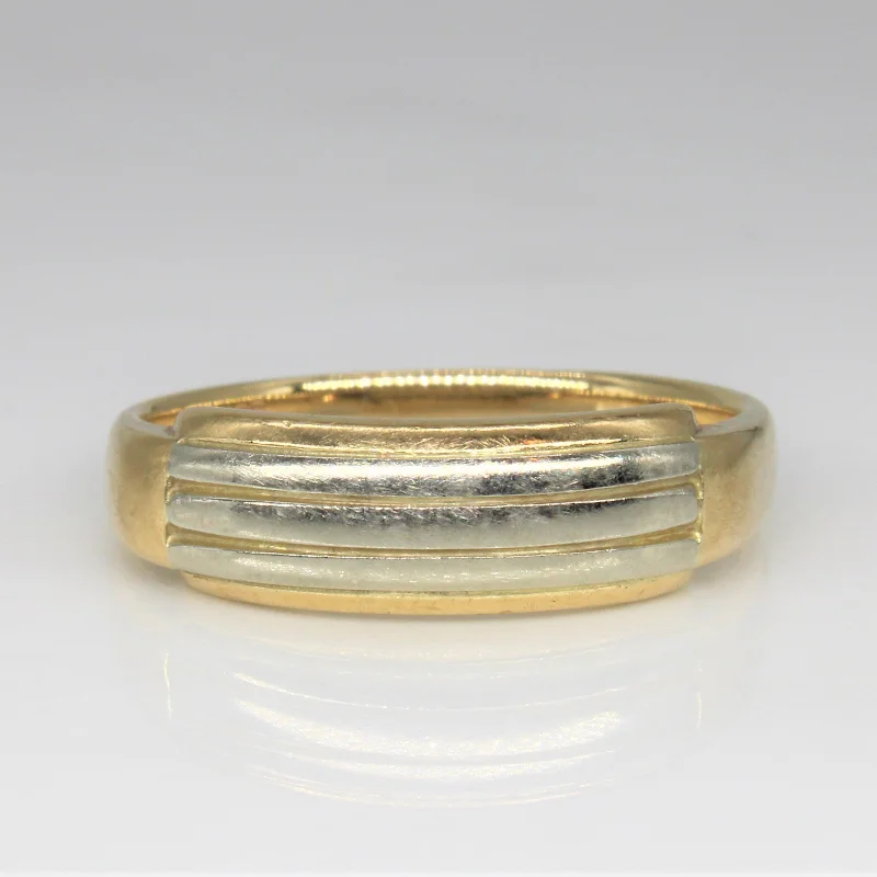 Timeless Beauty, Unbeatable Deals – Jewelry Sale On Two Tone Tapered Plain Band | SZ 10 | Timeless Beauty, Unbeatable Deals – Jewelry Sale On Two Tone Tapered Plain Band | SZ 10 |