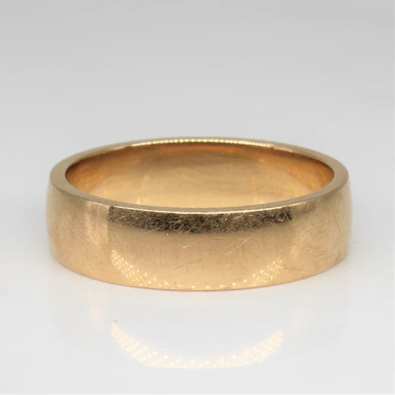 Luxury Handcrafted Jewelry For Elegant Looks Yellow Gold Flat Band | SZ 6.75 |