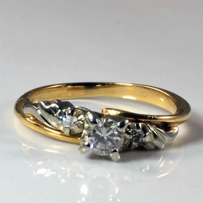 Luxury Meets Affordability – Jewelry Sale Now Live Offset Three Stone Diamond Ring | 0.24ctw | SZ 4.75 |
