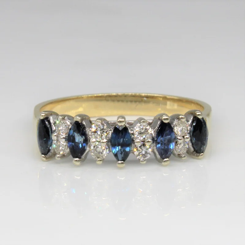 Special Offers On Handcrafted And Designer Jewelry Marquise Sapphire & Diamond Ring | 0.50ctw, 0.16ctw | SZ 6.5 | Special Offers On Handcrafted And Designer Jewelry Marquise Sapphire & Diamond Ring | 0.50ctw, 0.16ctw | SZ 6.5 |