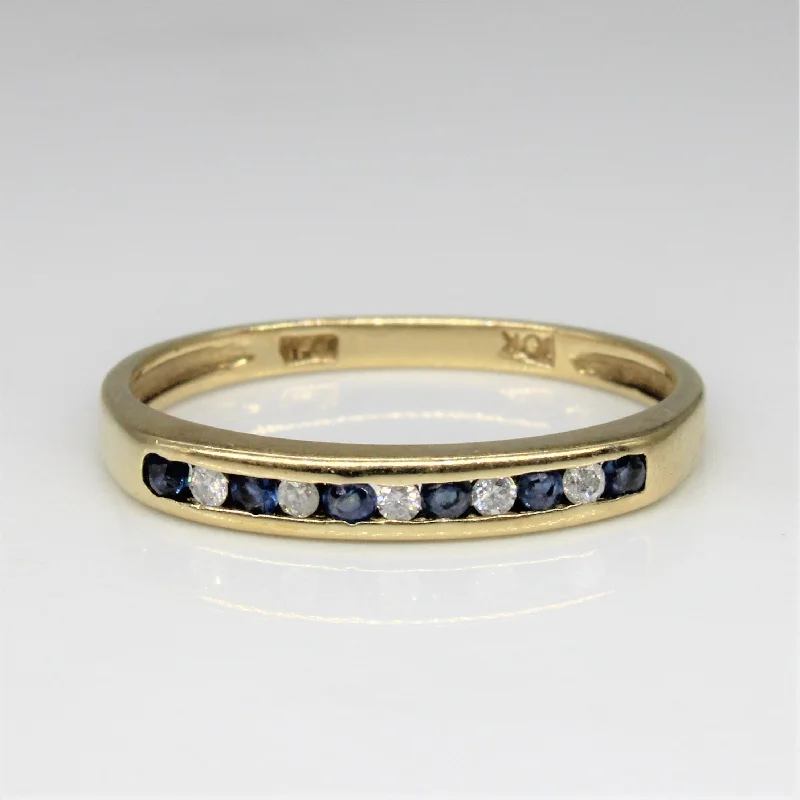 Luxury Jewelry Now At Special Promotional Rates Channel Set Sapphire & Diamond Ring | 0.06ctw, 0.05ctw | SZ 6.5 | Luxury Jewelry Now At Special Promotional Rates Channel Set Sapphire & Diamond Ring | 0.06ctw, 0.05ctw | SZ 6.5 |