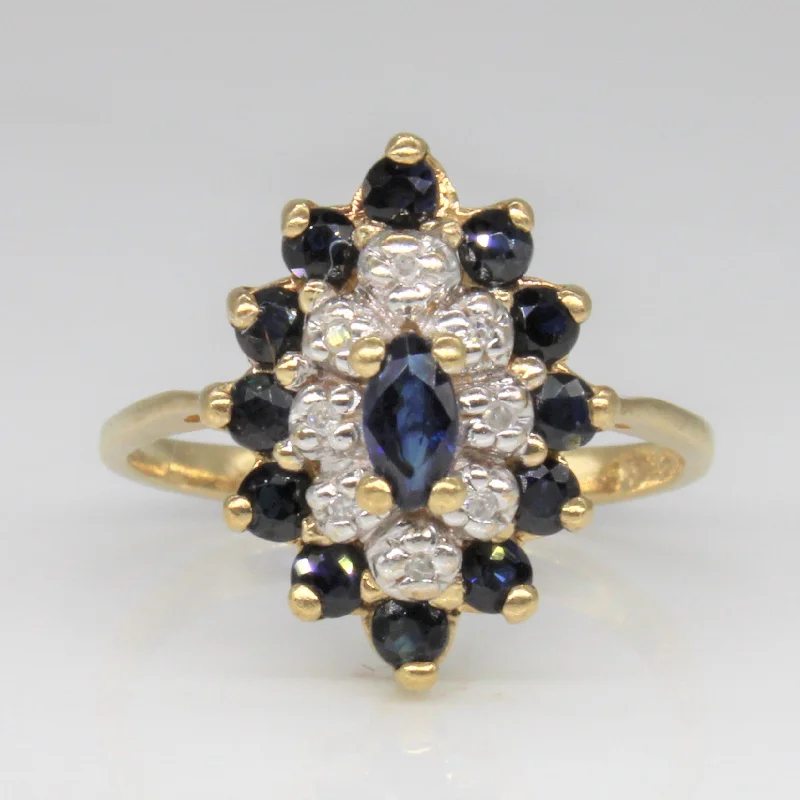 Exclusive Online Discounts On Stylish Jewelry Sapphire & Diamond Marquise Shaped Cluster Ring | 0.75ctw, 0.04ctw | SZ 5.5 | Exclusive Online Discounts On Stylish Jewelry Sapphire & Diamond Marquise Shaped Cluster Ring | 0.75ctw, 0.04ctw | SZ 5.5 |
