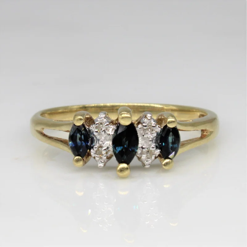Luxury Jewelry Sale – Sparkle For Less Alternating Sapphire & Diamond Ring | 0.38ctw, 0.02ctw | SZ 7 | Luxury Jewelry Sale – Sparkle For Less Alternating Sapphire & Diamond Ring | 0.38ctw, 0.02ctw | SZ 7 |
