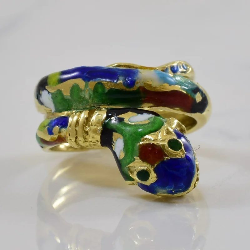 Premium Jewelry Now Available At Special Discounts Enameled Snake Wrap Ring | SZ 6.25 | Premium Jewelry Now Available At Special Discounts Enameled Snake Wrap Ring | SZ 6.25 |