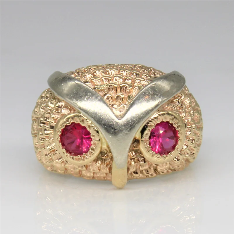 Grab Your Dream Jewelry At The Lowest Prices Synthetic Ruby Owl Ring | 0.50ctw | SZ 6.5 | Grab Your Dream Jewelry At The Lowest Prices Synthetic Ruby Owl Ring | 0.50ctw | SZ 6.5 |