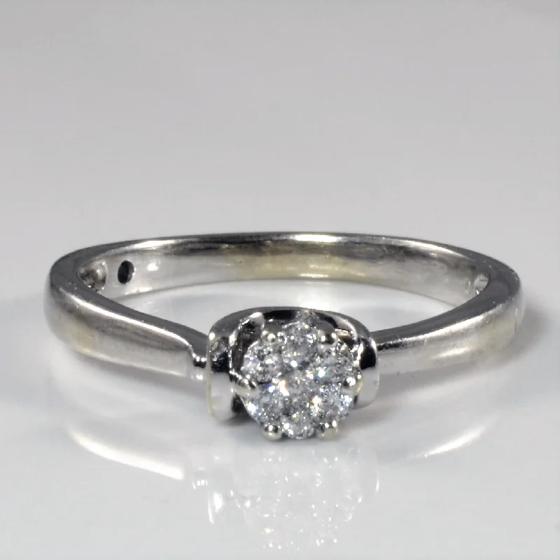 Sparkle More For Less – Jewelry Sale Happening Now Offset Cluster Diamond Ring | 0.12ctw | SZ 7.25 | Sparkle More For Less – Jewelry Sale Happening Now Offset Cluster Diamond Ring | 0.12ctw | SZ 7.25 |