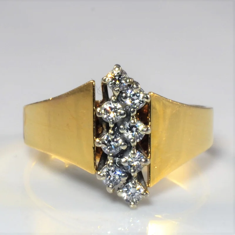 Affordable Luxury Jewelry For Every Occasion Vertical Diamond Cluster Ring | 0.28ctw | SZ 9.25 | Affordable Luxury Jewelry For Every Occasion Vertical Diamond Cluster Ring | 0.28ctw | SZ 9.25 |