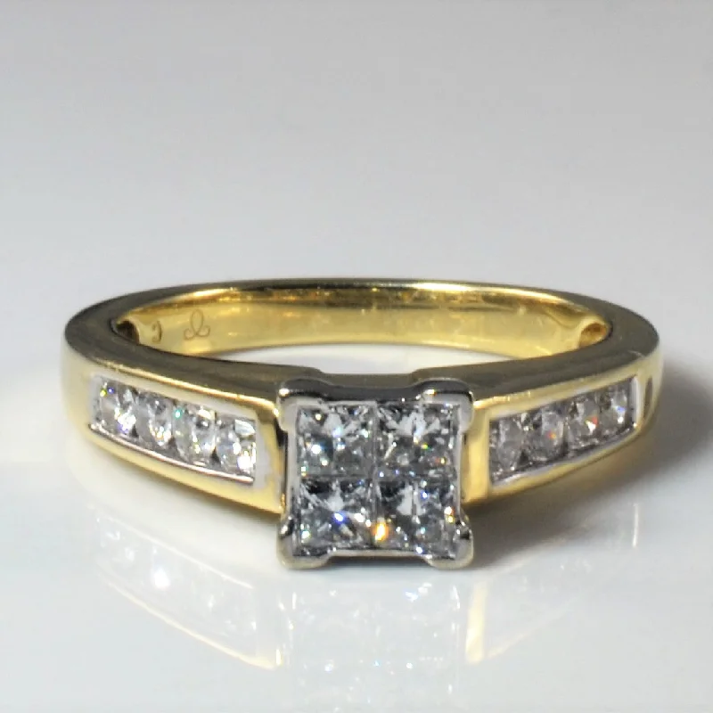 The Biggest Jewelry Sale Of The Year Is Here Quad Cluster Diamond Engagement Ring | 0.80ctw | SZ 7 |