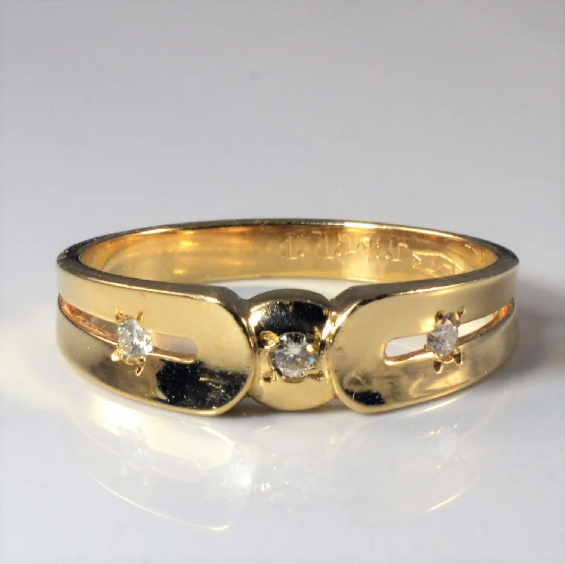 Get Your Favorite Jewelry At The Best Price Three Stone Diamond Band | 0.15ctw | SZ 10 |