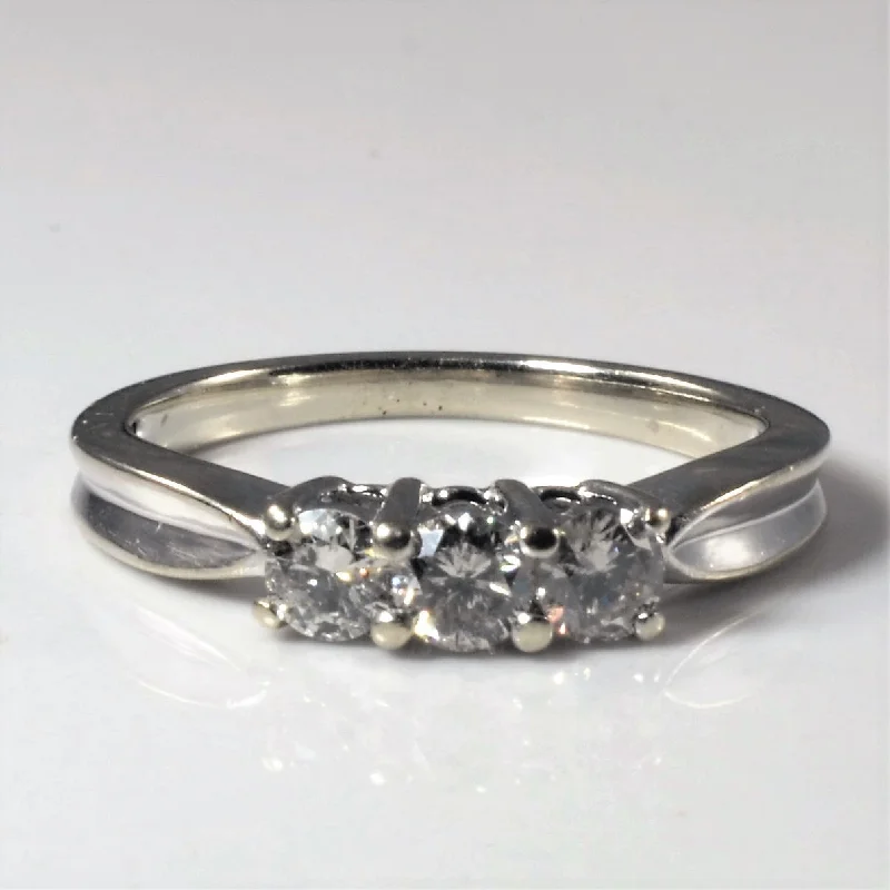 Shop Signature Jewelry Styles At Exclusive Prices Three Stone Diamond Ring | 0.42ctw | SZ 5.25 | Shop Signature Jewelry Styles At Exclusive Prices Three Stone Diamond Ring | 0.42ctw | SZ 5.25 |