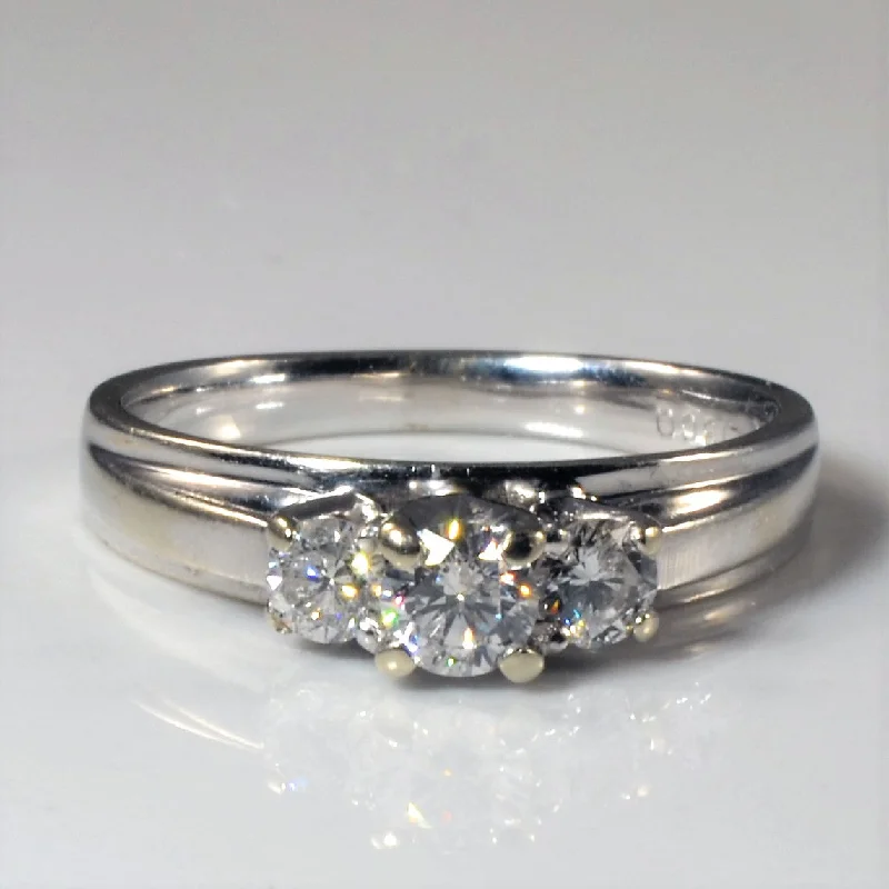 High-Quality Gemstone Jewelry For Special Occasions Classic Three Stone Diamond Ring | 0.42ctw | SZ 5.75 |
