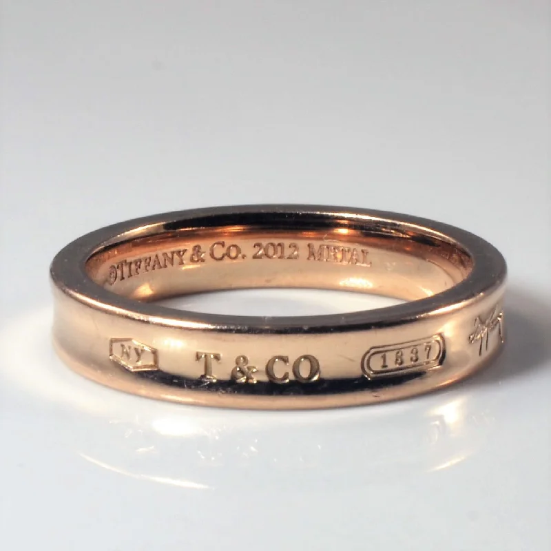 Modern Statement Jewelry For Bold Styling 'Tiffany & Co.' Tiffany 1837® Ring in Rubedo Metal, Narrow Modern Statement Jewelry For Bold Styling 'Tiffany & Co.' Tiffany 1837® Ring in Rubedo Metal, Narrow