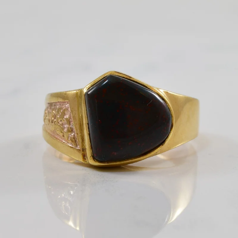Limited-Stock Jewelry Sale – Once It's Gone, It's Gone Bezel Set Bloodstone Ring | 1.75ct | SZ 9.75 | Limited-Stock Jewelry Sale – Once It's Gone, It's Gone Bezel Set Bloodstone Ring | 1.75ct | SZ 9.75 |